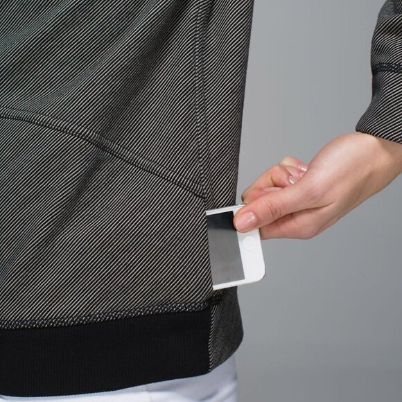 LULULEMON Women's 4 Keep Up Crew Sweatshirt Top Telemark Print Black Mojave Tan - Picture 5 of 16